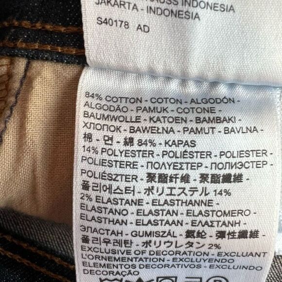 Levi’s Perfectly Slimming 512 Straight Leg Dark Wash Jeans Size 12S - Picture 6 of 7